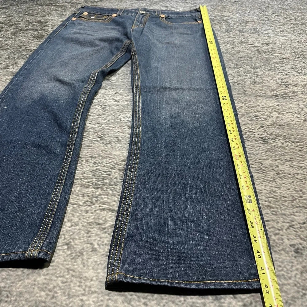 True Religion Billy Jeans Mens 36x32‎ Blue Denim Y2K Bootcut Baggy Hip-Hop